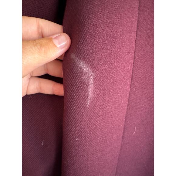 Women's Zara Bloggers Favorite Straight Cut Blazer Oversized Jacket in Wine sz L - Picture 6 of 7